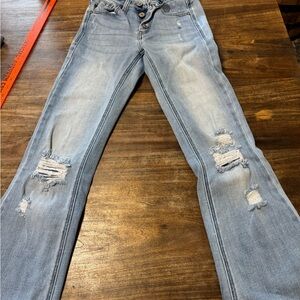 KanCan Light Blue Distressed Flare Jeans